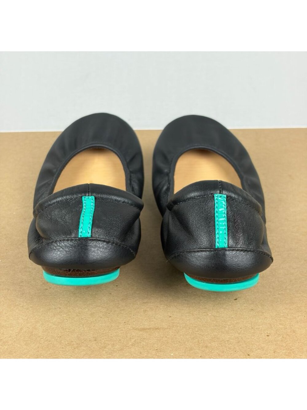 Tieks Leather Ballet Flats Womens 6 Matte Black Foldable Casual Comfort Slip On - Picture 4 of 9
